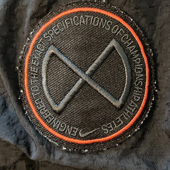 Nike Nylon Athletic Joggers Orange Swoosh Size Medium - Picture 3 of 8